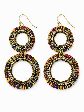 Raja Rainbow Double Hoop Earrings
